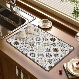 Table Mats ABS Coffee Maker Mat For Countertops Bar Accessories-Table Under Appliance Dish Drying Kitchen 19.68x15.74in