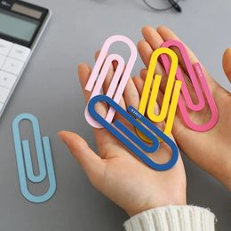 Clipboards 2 Pcspack Cute Colourful Small Large Metal Paper Clip Bookmark Kawaii Stationery Paperclips Planner Clips Office School Supplies 231130