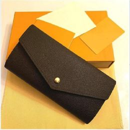 Designers PORTEFEUILLE SARAH WALLET Womens Envelope Flap Emilie Josephine Long Wallets Card Holder Purse Mini Pochette Accessoires249k