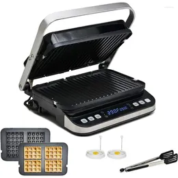 Bread Makers Yedi Total Package 6-in-1 Digital Indoor Grill Waffle Maker Panini Press Griddle With Deluxe Accessory Kit