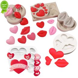 New Lip Heart LOVE Shapes Silicone Mould Sugarcraft Cookie Cupcake Chocolate Baking Mould Fondant Cake Decorating Tools