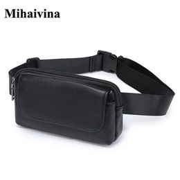 Whole Fashion Women Waist Bag Black Ladies PU Leather Belt Travel Packs Pouch Phone Small bags Mihaivina 2110062077