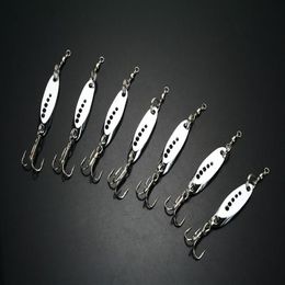 Whole 50Pcs Fishing Lures Spoon Spoons Hooks Baits 7 2g323o