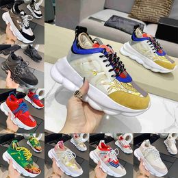 Chain Reaction Freizeitschuhe Italien Designer Reflektierende Höhe Sneakers Triple Black Multi Color Wildleder Tan Fluo Beige Plateau Sneaker Outdoor Herren Damen Schuhe