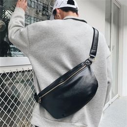 Big Waist Bag for Men Luxury Brand Leather Designer Shoulder Crossbody Chest Bags Male Casual Bum Banana Travel Fanny Pack 220218232D