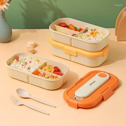 Dinnerware Sets Three Grid Bento Japanese Lunch Box Student Separation Plastic Storage Container Microwave Oven Free Shiping Picnic School