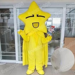 Halloween Yellow Star Mascot Costume Cartoon Anime theme character Unisex Adults Size Advertising Props Christmas Party Outdoor Outfit Suit