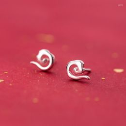 Stud Earrings MloveAcc 925 Sterling Silver Simple Abstract Cloud Cute For Korea Style Jewellery Teen Girl Daughter