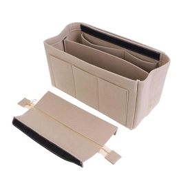 High Quality Multifunction Handbag Felt Fabric Bag Purse Insert Storage Pouch Case Structured Organiser bags 210402268Y