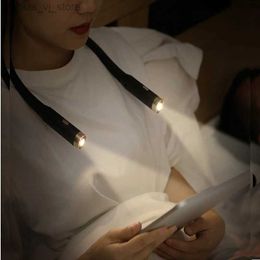 Book Lights Neck Reading Light Novelty Flexible Neck Lights Handsfree Book Lamp Hanling Read Lamps Portable USB Rechargeable Lighting YQ231130