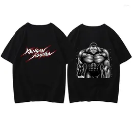 Männer T Shirts Boxing Kämpfer Anime Fans Gedruckt Muscle Männer T-shirt Kengan Ashura Ohma Tokita Grafik Otaku T-shirt Mode männlichen Tees