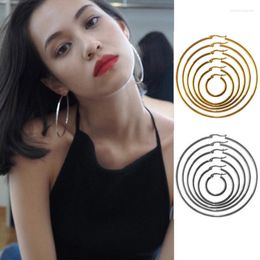 Hoop Earrings Unusual Hyperbole For Women Various Sizes Punk Circle Round Piercing Earing Female Jewellery Accessories E093