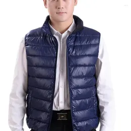 Men's Vests Man Spring Thick Down Jackets Male Autumn Warm Parkas Men Winter Vest