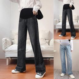 Women's Jeans Fashionable Elastic High Waisted Bellies For Pregnant Comfortable Leggings Pants Trousers