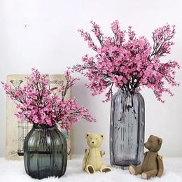 Dried Flowers Multicolor Sakura Artificial Babys Breath Gypsophila Fake DIY Wedding Decoration Home Bouquet Flower 231130