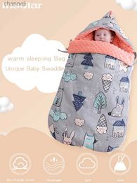 Sleeping Bags Large Baby Anti-startle Autumn Winter Thickened Sleeping Bag Dual-purpose Newborn Holding Quilt Beanie Blanket Sleeping Bags YQ231130