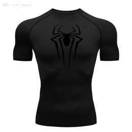Men s T Shirts The Short Sleeve T Shirt Summer Breathable Quick Dry Sports Top Bodybuilding Track suit Compression Shirt Fitness Men 231130