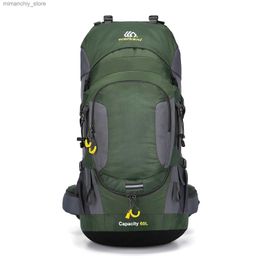 Outdoor Bags 60L Outdoor Hiking Backpacks Rucksack Sport Bag Travel Climbing Bags Waterproof Trekking Camping Backpack with Rain Cover Q231130