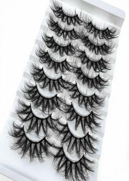 8 pairset 25mm Mink Eyelashes 6d Fluffy Messy Lashes Makeup Natural Dramatic Long Eyelash Extensions tools9053632