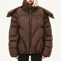 Womens Down Parkas Warm Short Jacket Hooded Thick Cotton Padded Parka Basic Coat Female Winter Women Outerwear 231129