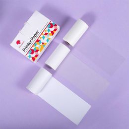 3 Rolls Mixed Transparent Semi-transparent Regular Sticker Thermal Paper For Phomemo M02 Series Printer231Q