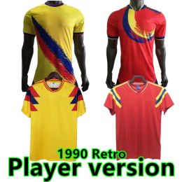 Valderrama Retro 1990 Colombia Soccer Jersey Special Edition JAMES Football Shirt 2022 2023 Player Version FALCAO Youth Child Camiseta De Futbol Maillot