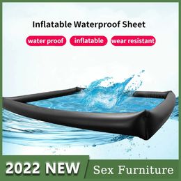 Sex Furniture PVC Inflatable Waterproof Sex Bed Sex Furniture Sheets Enhance Pleasure For Couple Adult Game Toys Bedding Sheets 18 Adult Toys 231130