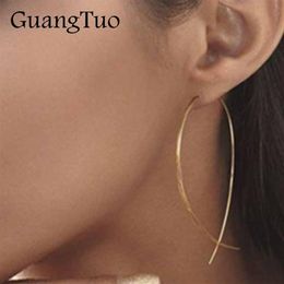 EK143 New Fashion Fish Shaped Earring Simplicity Copper Wire Geometric Handmade Stud Earring for Women Brincos de gota Feminino267p