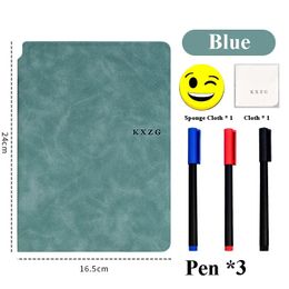 Notepads Erasable A5 Whiteboard Notebook Set PU Doublesided Student Leather Planning Board Office Memo Pad Cuaderno 231130