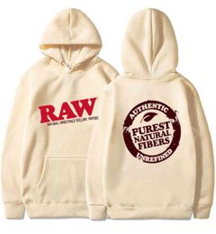 RAW Fashion Sweatshirt Polar Fleece Hooded Harajuku Hip Hop Casual Men039s Ladies High Quality Pullover Hoodie1696229