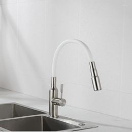 Kitchen Faucets Faucet White 304 Stainless Steel And Cold Mixer Torneira For Basin