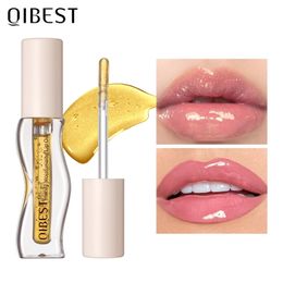 Lip Gloss QI Clear Crystal Jelly Moisturizing Oil Long lasting Lipgloss Non Sticky Sexy Glaze Korean Makeup 231129