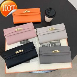 Luxury Designer Purse in Hand 2023 New Fashion Delicate Buckle Coin Purse Multi-functional Trend Envelope Card Wallet Factory Dire2516