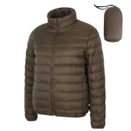 Men's Jackets Matt Fabric Winter Men's Down Jacket Ultra Light Down Jacket Men Windbreaker Feather Jacket Man Lightweight Portable Warm Coat L231130