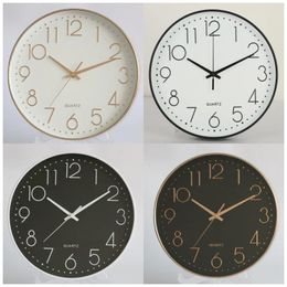 Wall Clocks 8 Inch Nordic Clock Restaurant Cafe Decorative Clear Face Silent Non-Ticking Living Room Decoration Home Decor