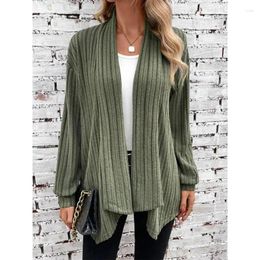 Women's Trench Coats 2023 Autumn Winter Coat Style Striped Cardigan Top Small Shawl Clothes Women