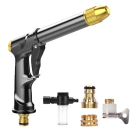 Watering Equipments Portable High-pressure Gun For Cleaning Car Wash Machine Garden Hose Nozzle Sprinkler Foam Drop 230428