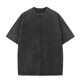 Oversized Vintage Washed T-shirts 270g 100% Cotton Breathable Blank Shirts High Quality Customised Graphic Tees Men Designer Shirts
