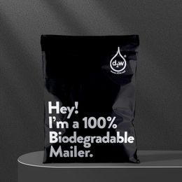 Mail Bags 50pcs Black 100% D2W Biodegradable Courier Eco Waterproof Poly ers Seal Plastic ing Envelope 230428