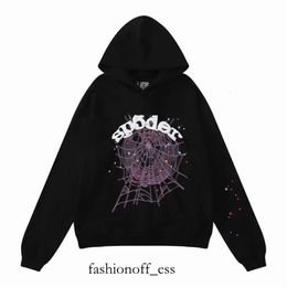 2023 Sp5der Hoodie Mens Wons Angel Number Puff Pastry Printing Graphic Spider Web Sweatshirts Streetwear Light Blue Sp5der Tracksuit 551 232