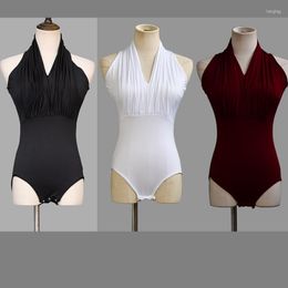 Stage Wear 2023 Latin Dance Tops Tap Ballroom Clothes V-neck Sleeveless Leotard Costume Professional Competition Clothing BI895