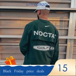 Nocta Tracksuit 2023 Men's Hoodies Nocta US Version Golf Co Branded Draw Breathable Quick Drying Leisure Sports T-Shirt Long Sleeve Round Neck 286