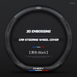 Steering Wheel Covers For Chery Series Tiggo 8 Arrizo 7 5 Pro Gx 5x EQ7 2023 Car Cover 3D Embossing Interior Decoration 38cm