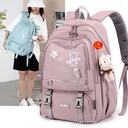 School Bags Junior High Student Schoolbag Girl Large Capacity Backpack Middle Mochila