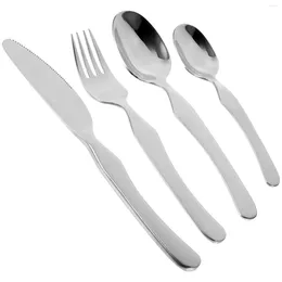 Dinnerware Sets 1 Set Of Stainless Steel Silverware For Kids Tableware Home Spoon Fork Tea And Soup