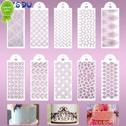 New FAIS DU Fondant Cake Mesh Stencil Stamps Stencils Embossing For Decorating Tool Plastic Spray Mould Cookies Drawing Painting