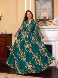 Ethnic Clothing Ramadan Muslim Kaftan Abaya Dress Women Dubai Abayas Luxury Evening Gown Elegant African Party Maxi Robe Djellaba Femme