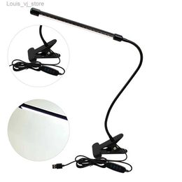 Book Lights LED Clip Reading Light Eye Protection 3 Colors Dimming Desk Lamp Flexible Hose Clamp Light YQ231130