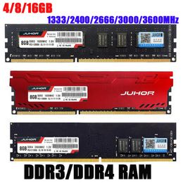JUHOR Memory RAM DDR3 8G 4G 1866MHz 1600MHz DDR4 16G 2666 3000 32000MHz Desktop Memories Udimm 1333 Dimm Stand For AMD Intel Laptop Computer Office PC