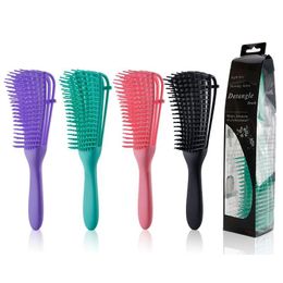 Hair Brushes Der Brush For Afro America/African Textured 3A To 4C Kinky Detangling Natural Exfoliating Your Scalp Drop Delivery Produc Dhhxk